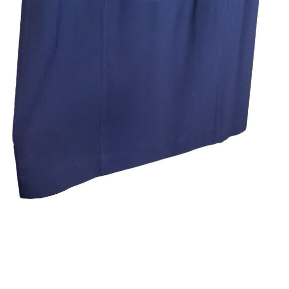 Vintage The Villager 2 Piece Suit Skirt Blazer Jacket Women SZ 14 Navy Blue Wool - Picture 13 of 16